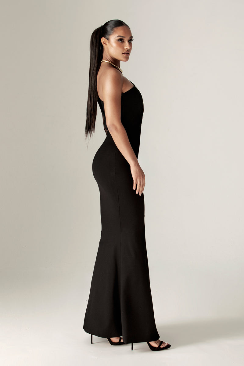 Abigail One Sleeve Cut-Out Maxi Dress