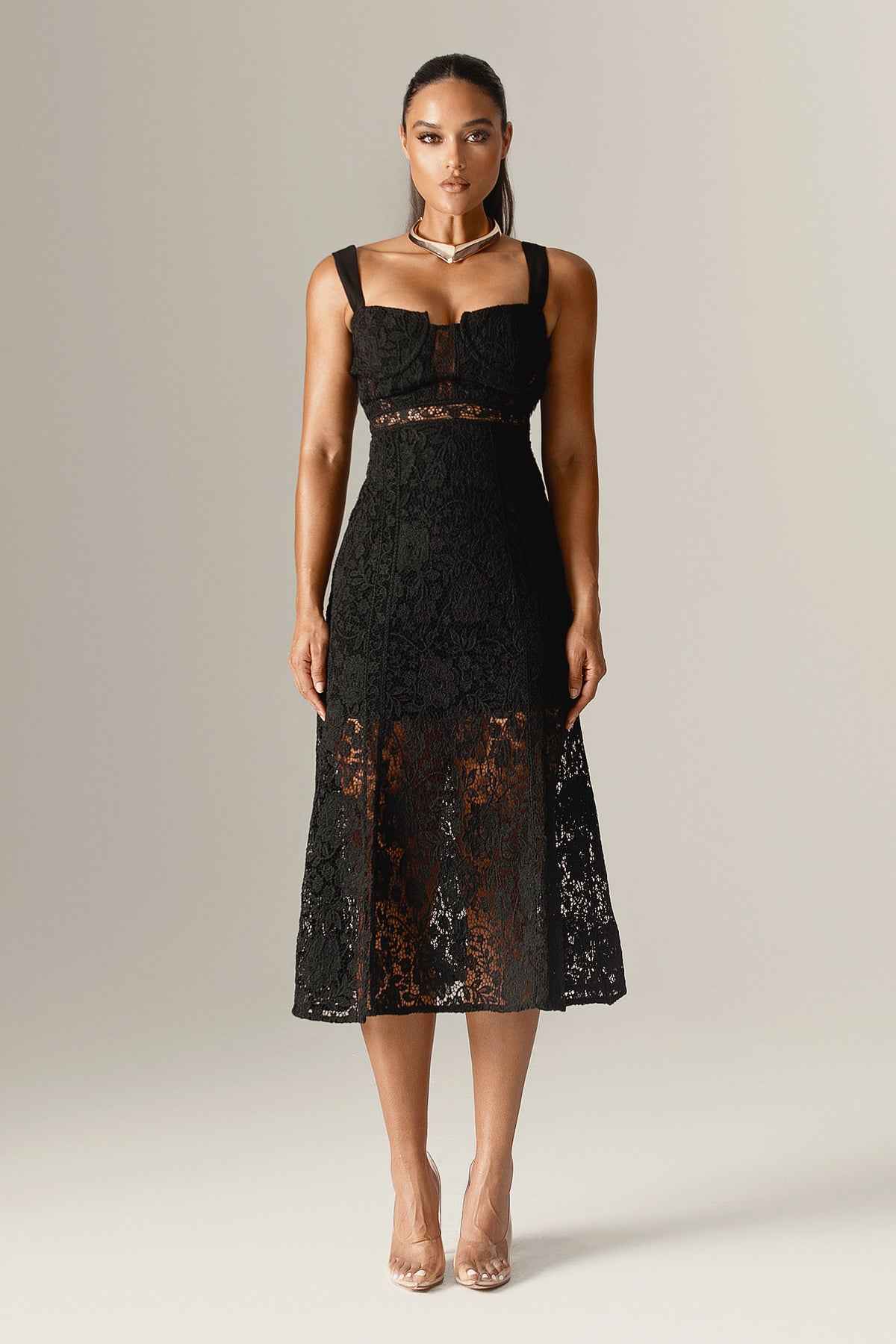 harley midi dress Ramy Brook Harley Printed Halterneck Midi Dress in Garden Mesh