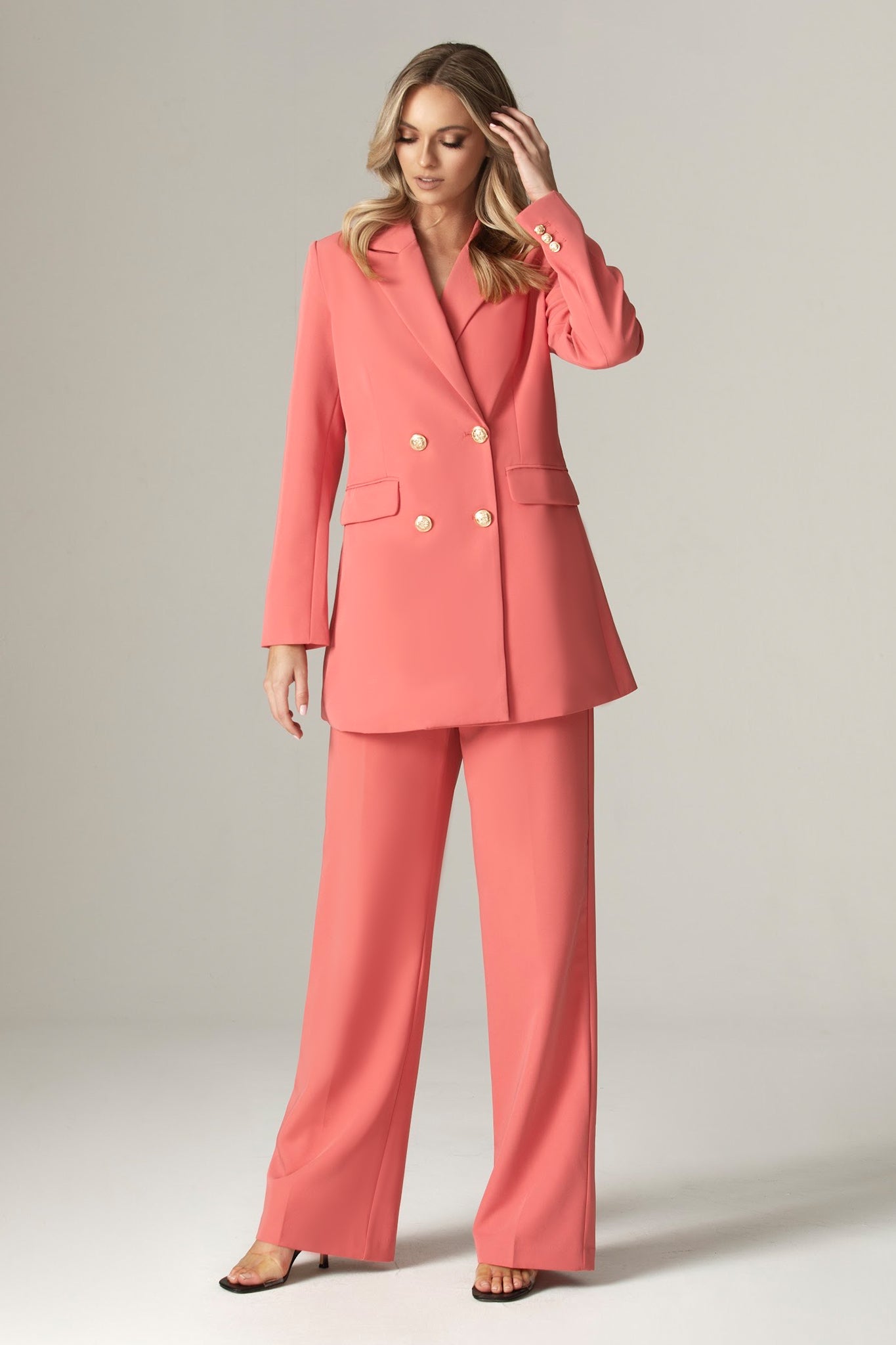 Niaz High Wide Leg Pants (Dusty Pink)