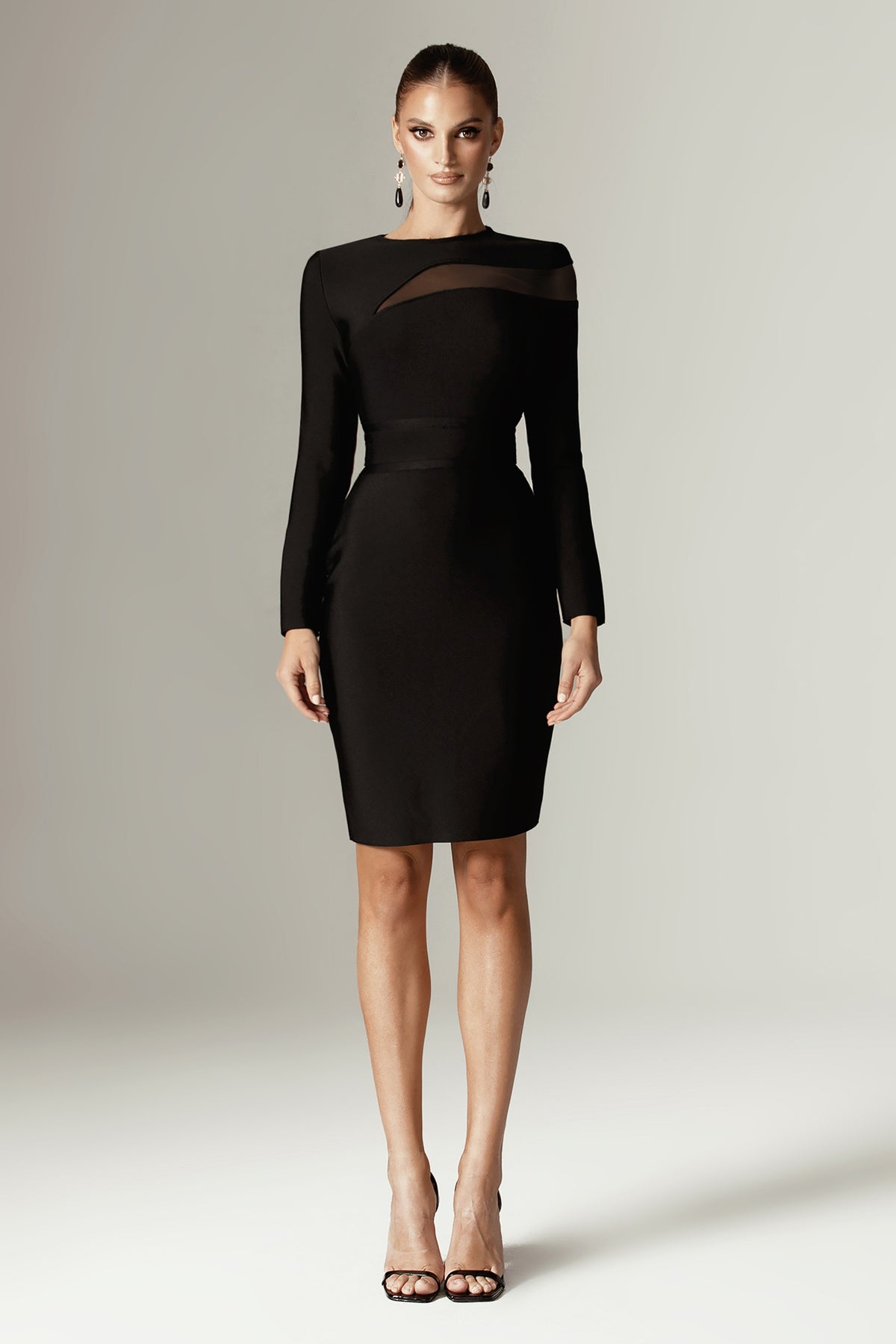 Aliava | Ariana Midi Bandage Dress (Black) L Aliava | Ariana Midi Bandage Dress (Black) L