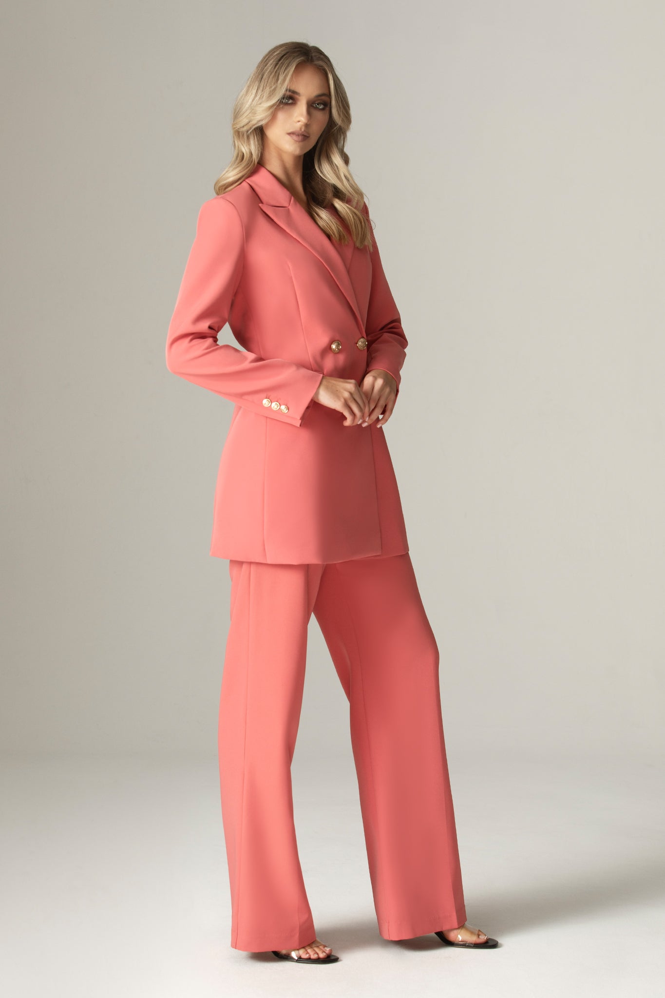 Niaz High Wide Leg Pants (Dusty Pink)