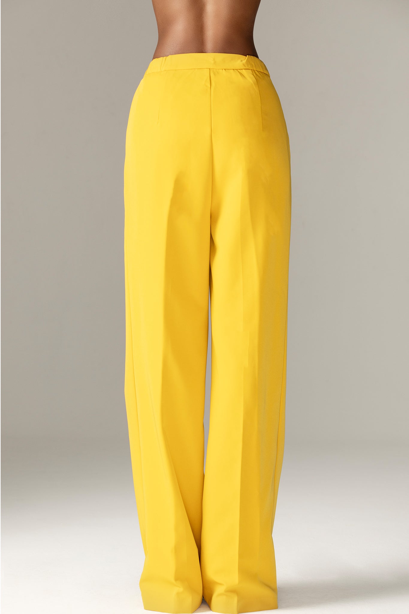 Niaz High Waist Wide Leg Pants (Yellow)
