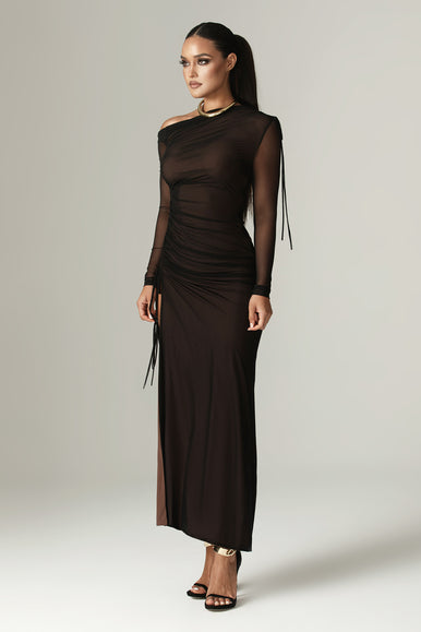 open lace back dress Jessica Jacquard Mesh Maxi Dress main image 1