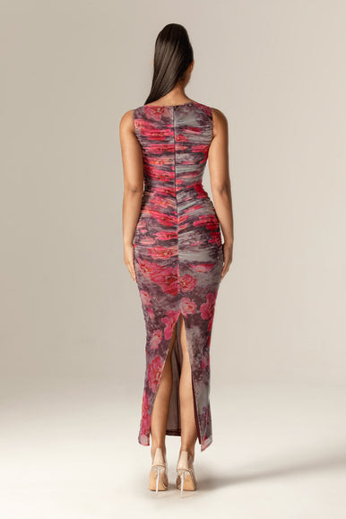mesh ruched dress Aliava