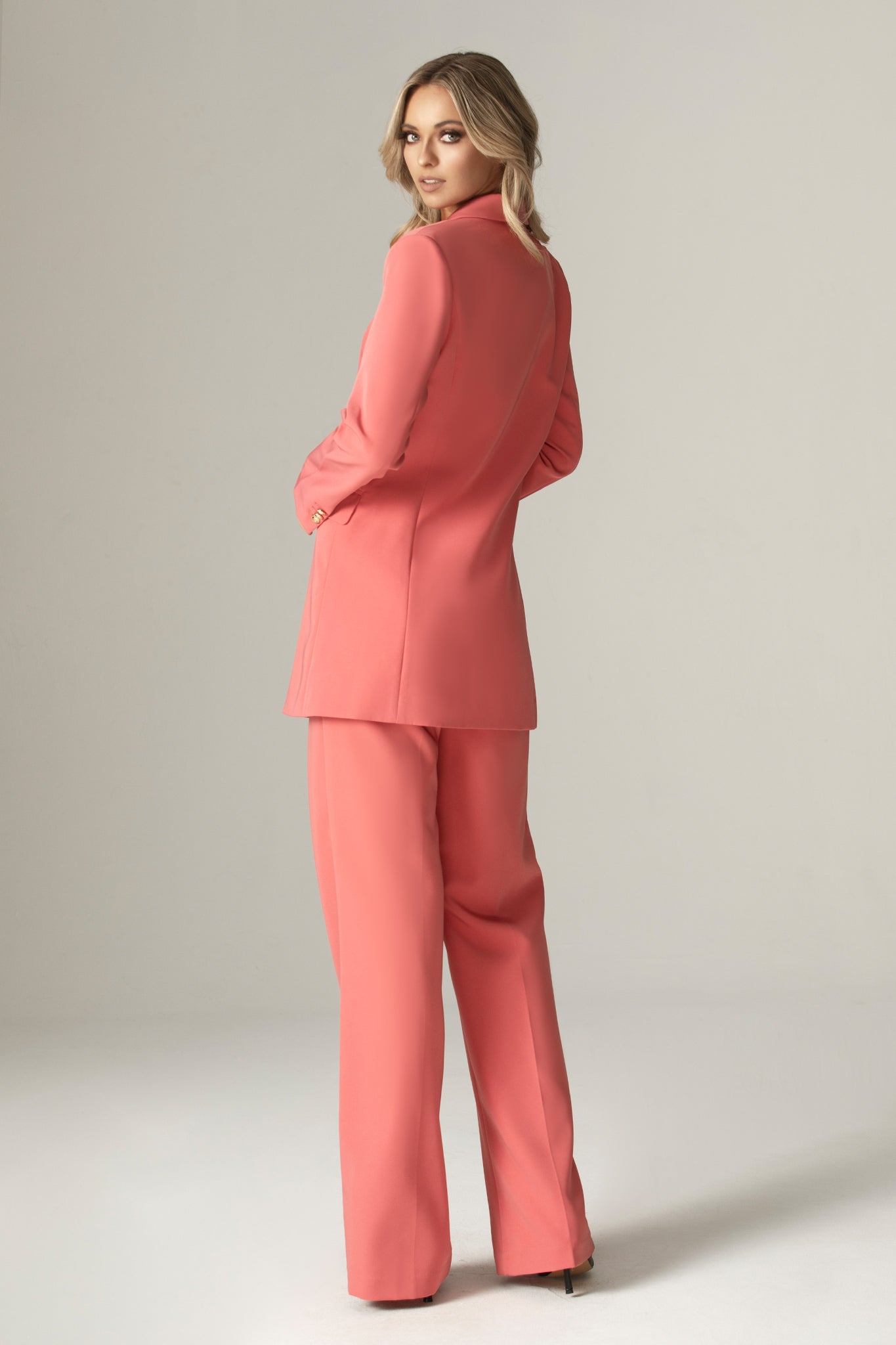 Niaz High Wide Leg Pants (Dusty Pink)