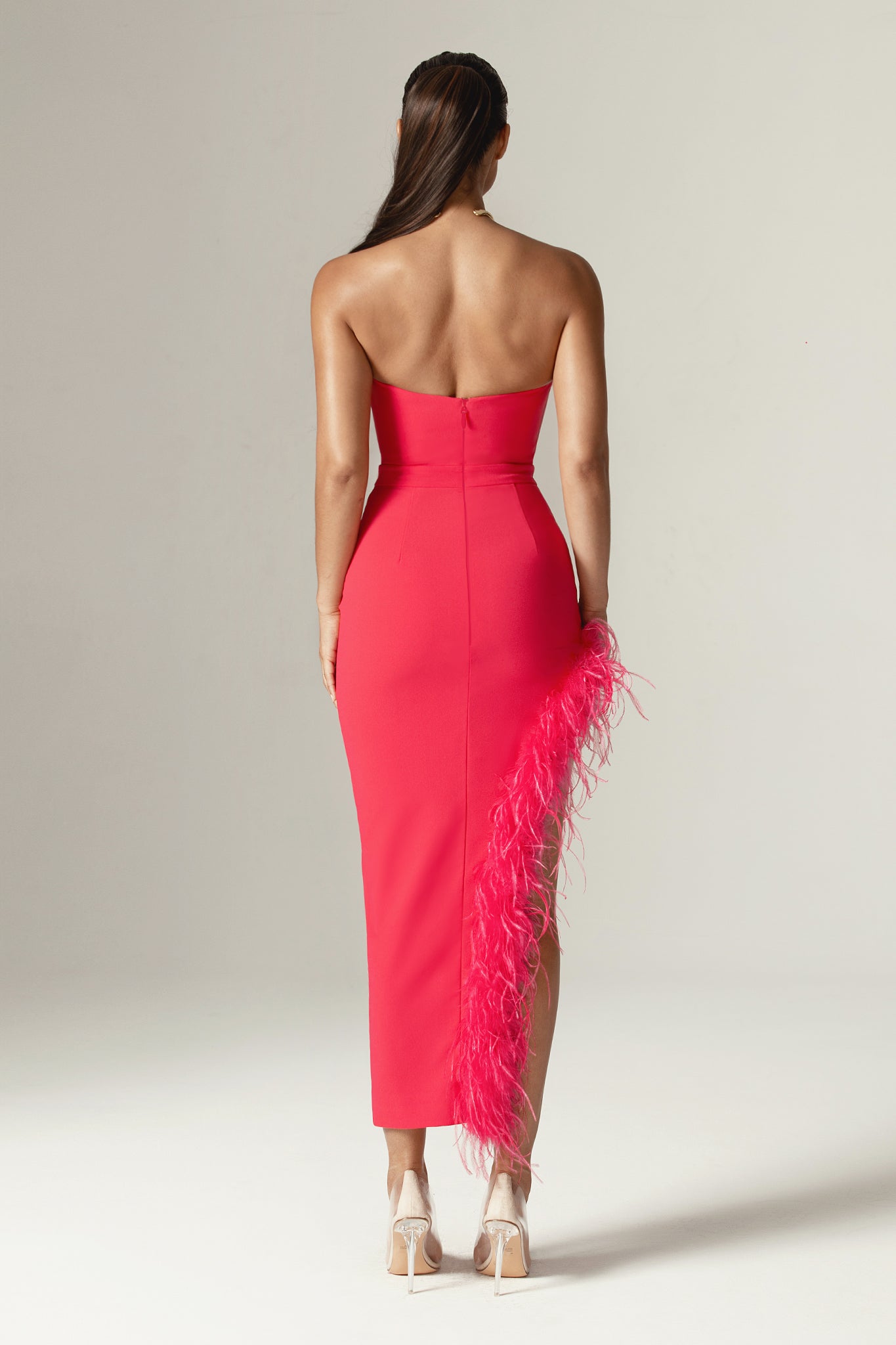 Elizabeth Strapless Corset Maxi Dress (Fuchsia)