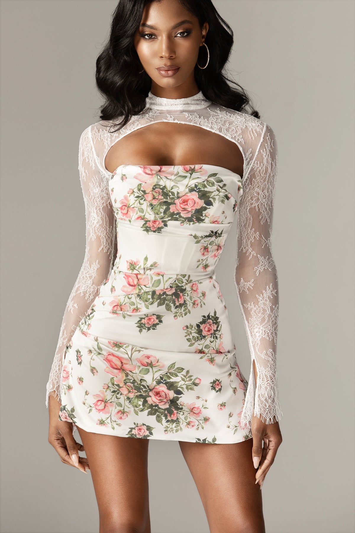 draped corset mini dress Chocolate Velvet Lace Draped Corset Mini Dress