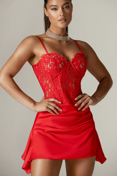 red lace lingerie dress Colleen Corset Mini (Red) XL shaped women would need Camille Dress - Ivory QUICKSHIP Quantity:Box (20)