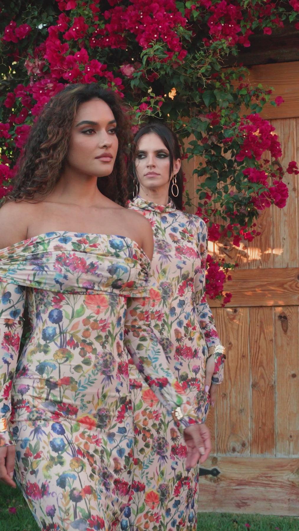 opt beige floral alana dress MISA Alana Dress