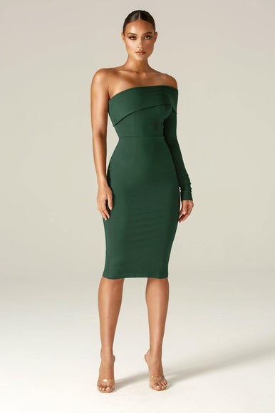 Rita One Shoulder Dress (Emerald Green) Rita One Shoulder Dress (Emerald Green)