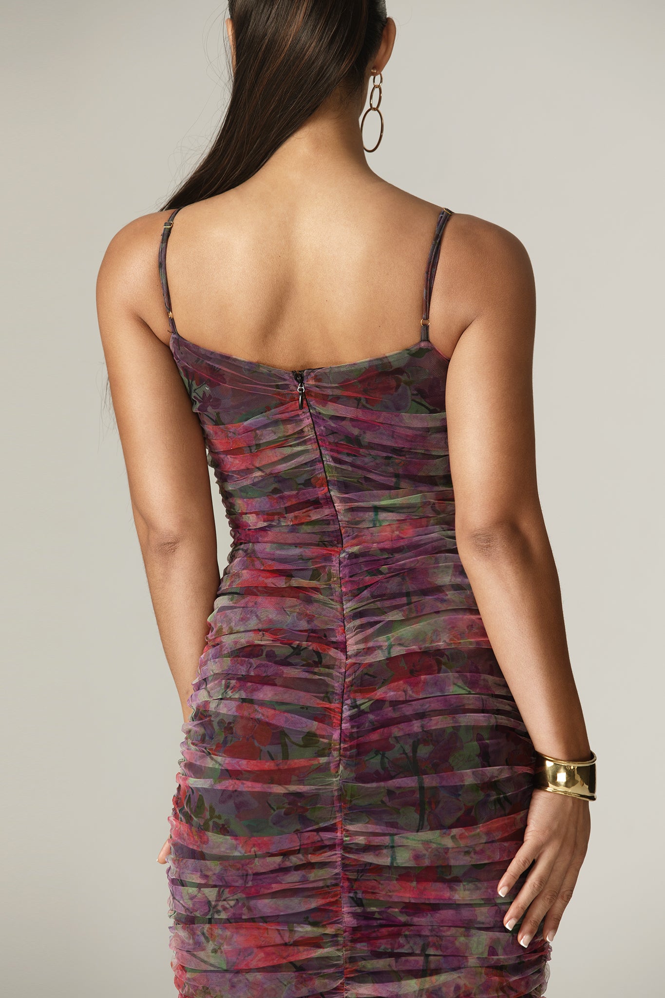 Toira Floral Ruched Midi Dress (Print)