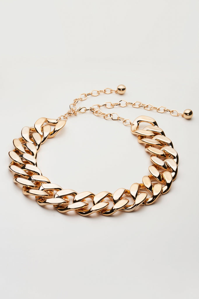 Alieva Gold Tone Chain Belt with Chunky Links NWT Tonia Chain Plastic Belt (Gold) main image 2
